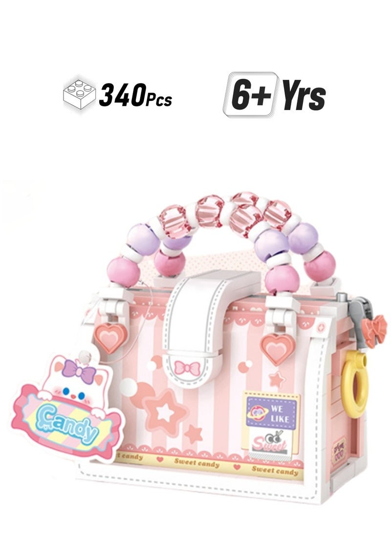 Candy Bag 340pcs, Girls Cartoon Bag Building Block Model Toy Children'S Educational Assembly Gift - Image 1
